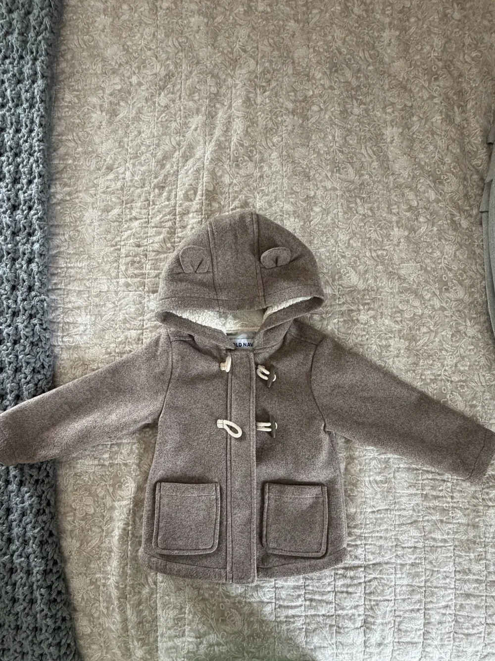 Old Navy Toddler Brown Hooded Toggle Coat